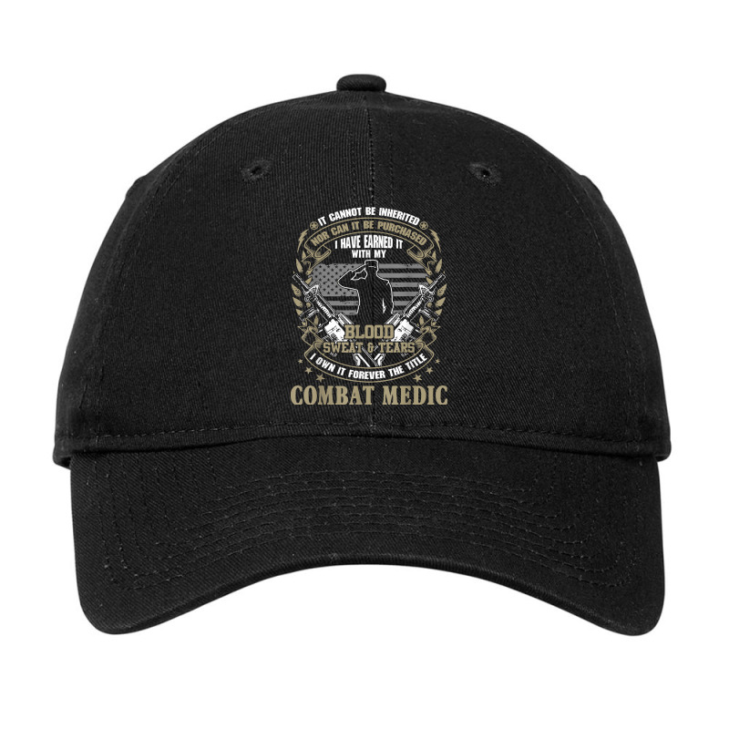 Combat Medic, It Can Not Be Inherited Or Purchased Adjustable Cap by validokel | Artistshot