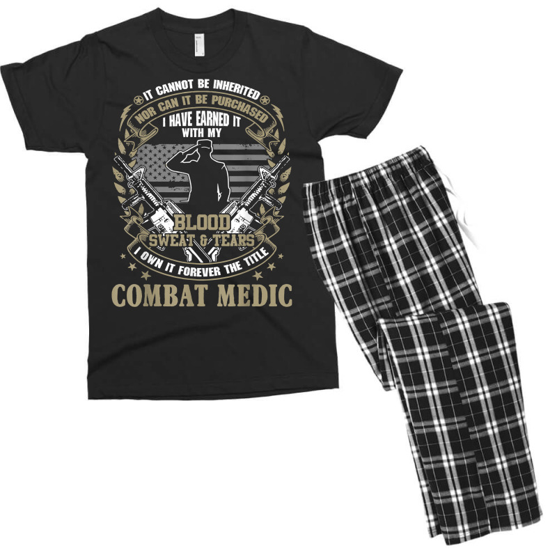 Combat Medic, It Can Not Be Inherited Or Purchased Men's T-shirt Pajama Set by validokel | Artistshot