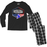 Border Wall Construction Co. Donald J. Trump T Shi Men's Long Sleeve Pajama Set | Artistshot