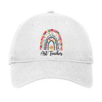 Art Teacher Boho Rainbow Caring Dedicated Loving V Adjustable Cap | Artistshot