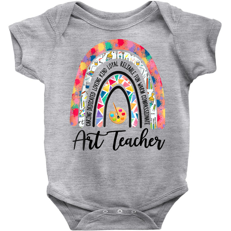 Art Teacher Boho Rainbow Caring Dedicated Loving V Baby Bodysuit by lacavaps | Artistshot