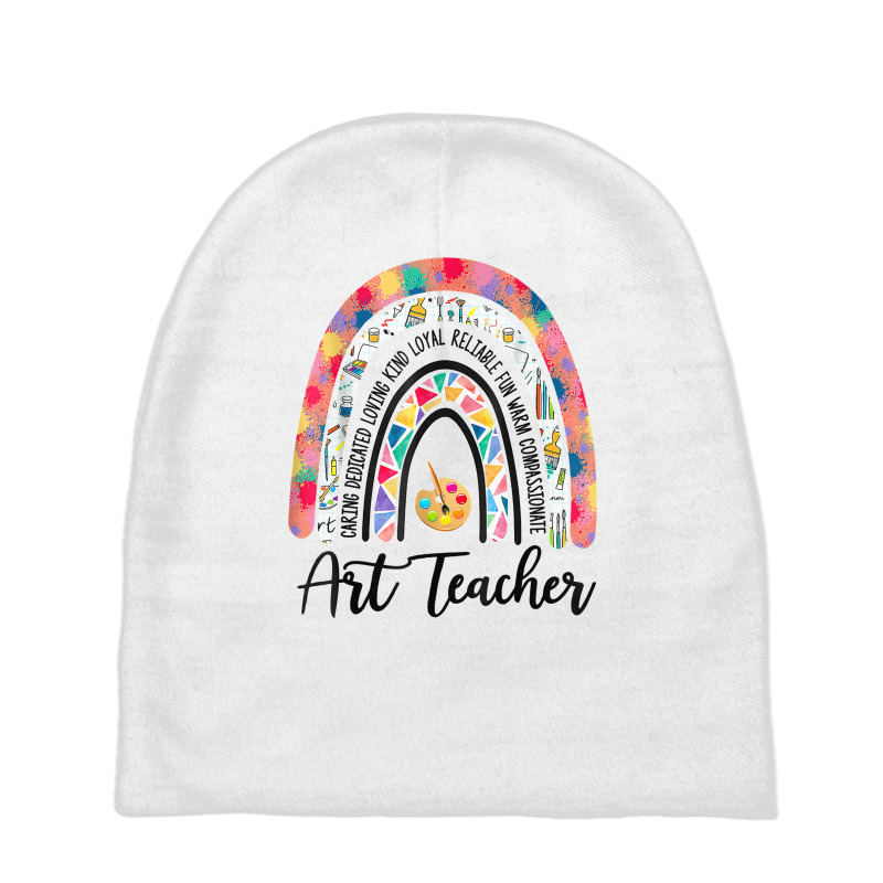 Art Teacher Boho Rainbow Caring Dedicated Loving V Baby Beanies by lacavaps | Artistshot