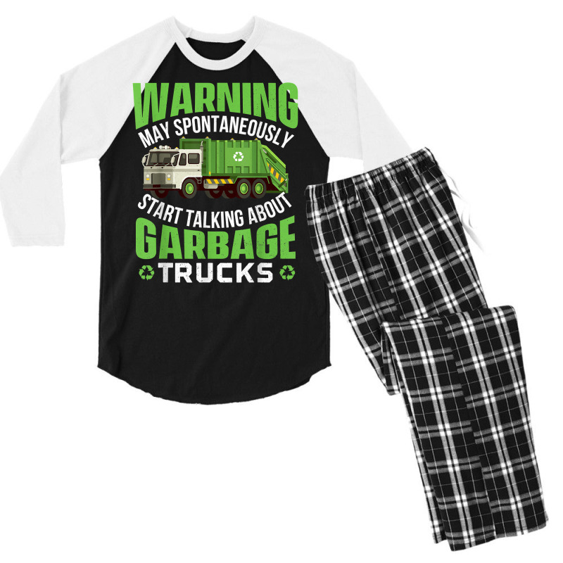 May Start Talking About Garbage Trucks   Waste Man Men's 3/4 Sleeve Pajama Set | Artistshot