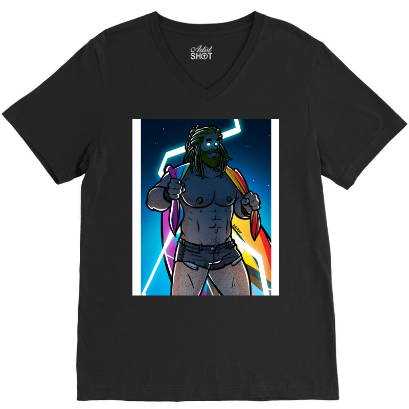 Pride And Thunder V-neck Tee | Artistshot