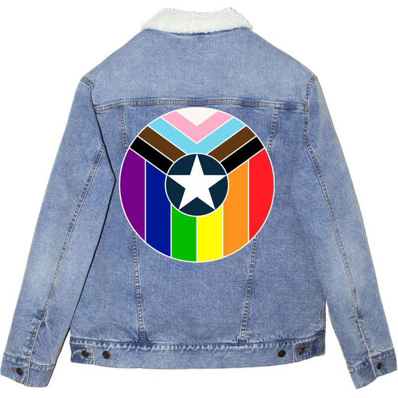 Pride Shield Unisex Sherpa-lined Denim Jacket | Artistshot