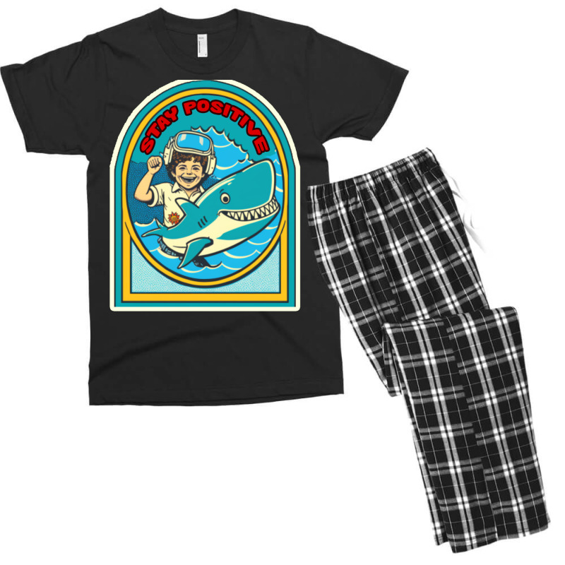 Stay Positive Men's T-shirt Pajama Set by jagvirrietb | Artistshot