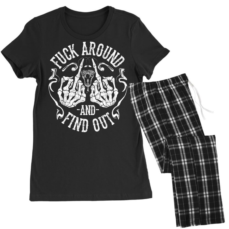 Fuck Around And Find Out Sweatshirt Women's Pajamas Set by karynadreck | Artistshot