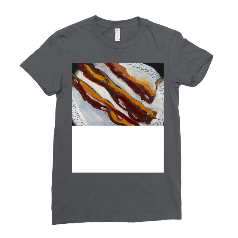 Bacon Strips Funny Ladies Fitted T-Shirt by givensjackona | Artistshot