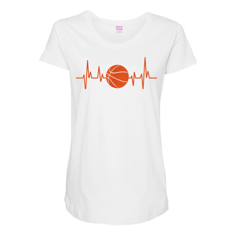 Bball Tshirt Heartbeat Basketball Tshirt Maternity Scoop Neck T-shirt | Artistshot