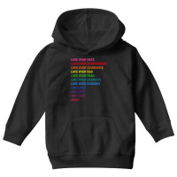 Love Over Hate, Love Over Indifference Lgb Youth Hoodie | Artistshot