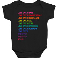 Love Over Hate, Love Over Indifference Lgb Baby Bodysuit | Artistshot