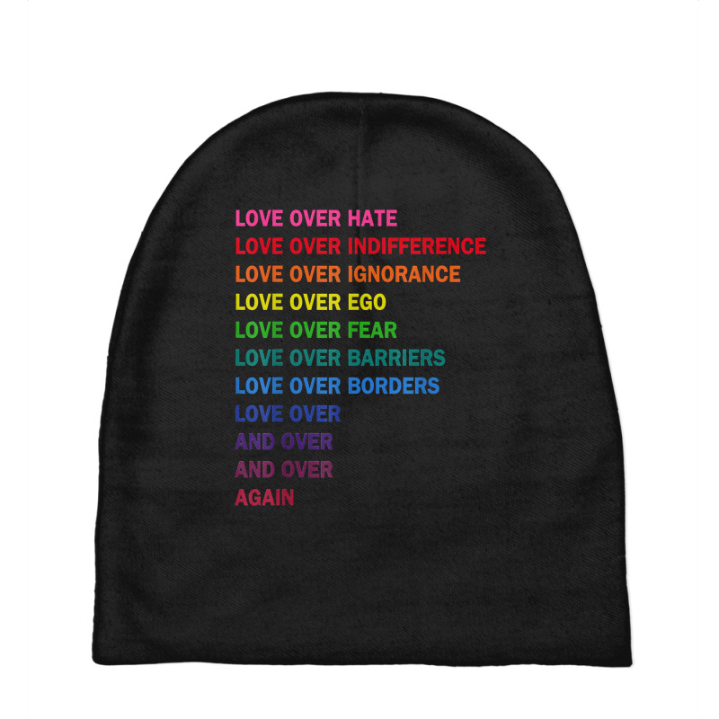 Love Over Hate, Love Over Indifference Lgb Baby Beanies by CobarrubiasAvalosBernardino | Artistshot