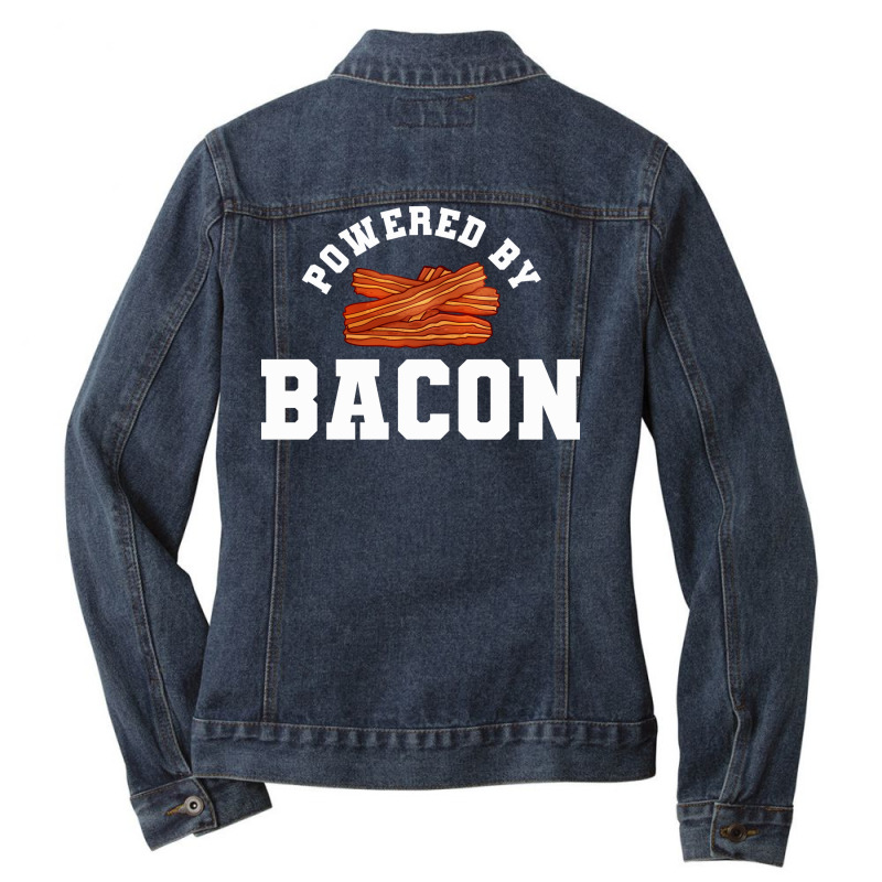 Bacon Food Bacon Strips Stars Ladies Denim Jacket by urbinopixlert | Artistshot