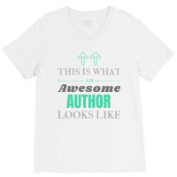 Author Red V-neck Tee | Artistshot