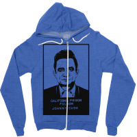 Johnny Cash Prison Black Zipper Hoodie | Artistshot