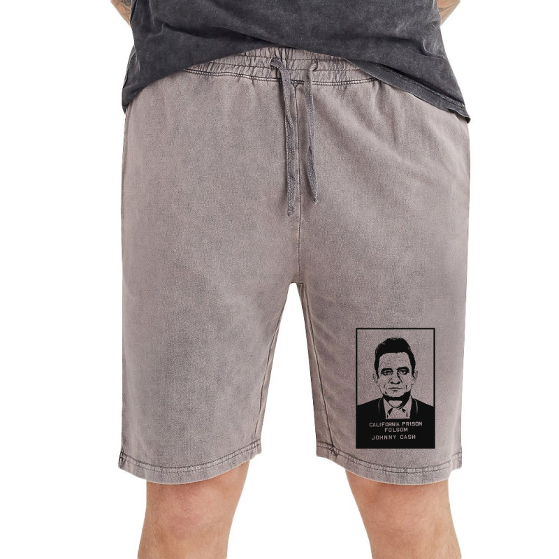 Johnny Cash Prison Black Vintage Short | Artistshot