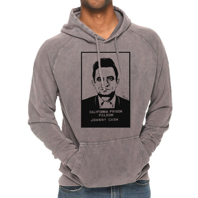 Johnny Cash Prison Black Vintage Hoodie | Artistshot