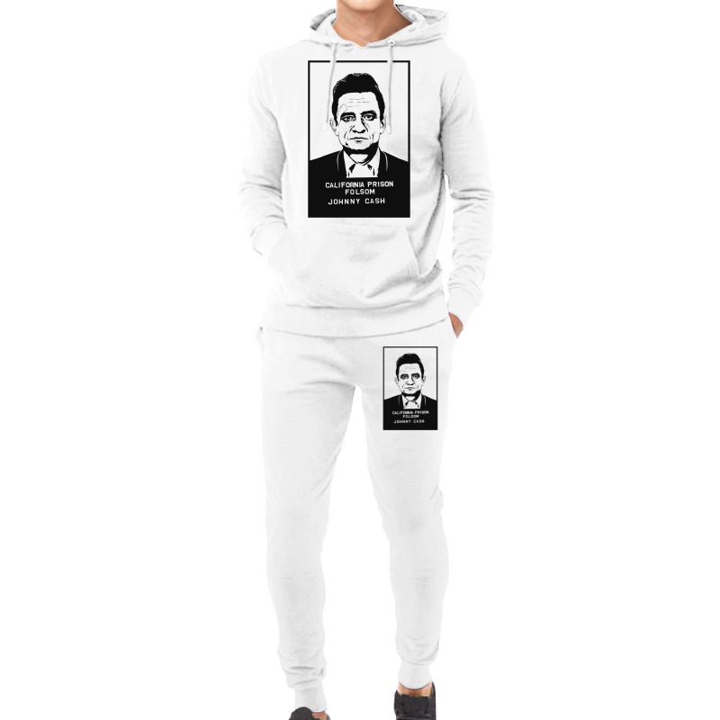 Johnny Cash Prison Black Hoodie & Jogger Set | Artistshot