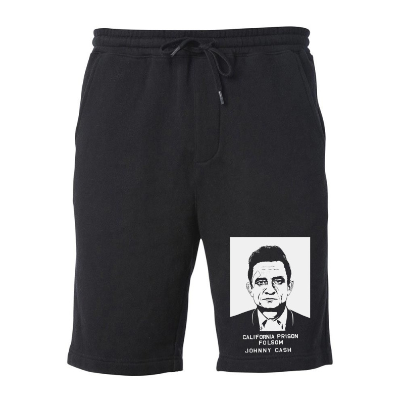 Johnny Cash Prison White Fleece Short | Artistshot