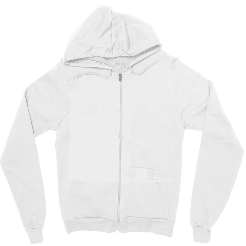 Johnny Cash White Zipper Hoodie | Artistshot