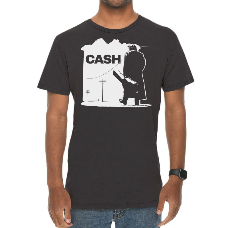 Johnny Cash White Vintage T-shirt | Artistshot