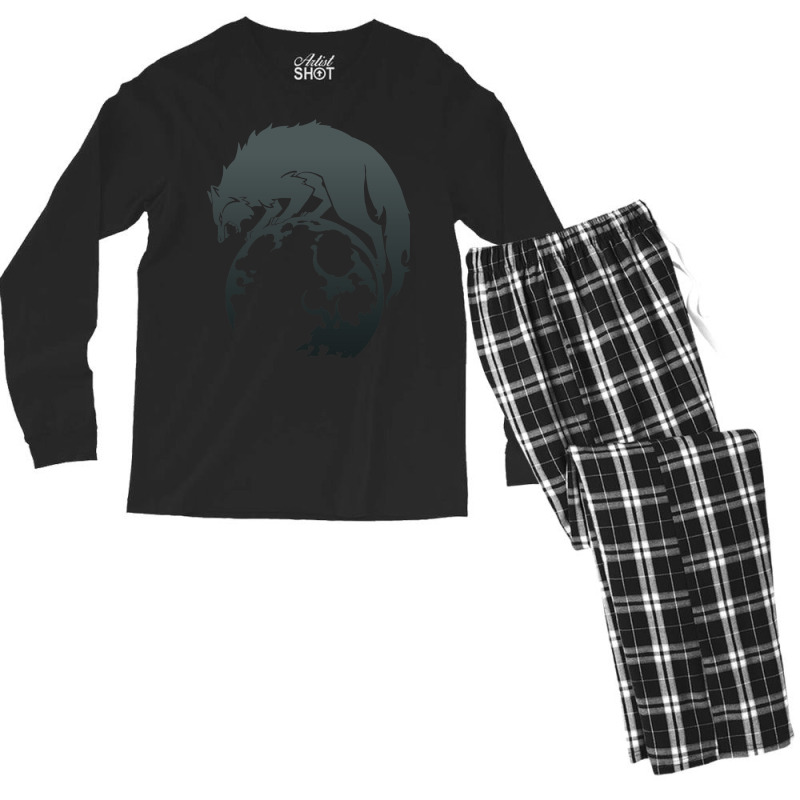 Fire Emblem™ Three Houses   Ashen Wolves Emblem Men's Long Sleeve Pajama Set | Artistshot