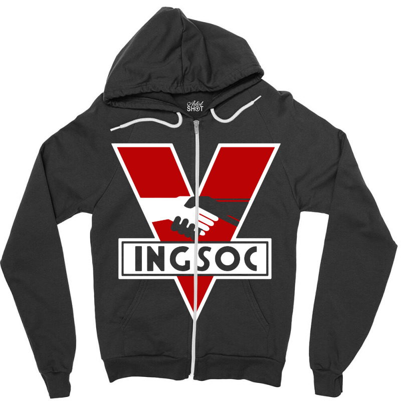 Ingsoc 1984 Zipper Hoodie by Massee | Artistshot