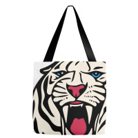 White Tiger Roar   White Tiger Tote Bags | Artistshot