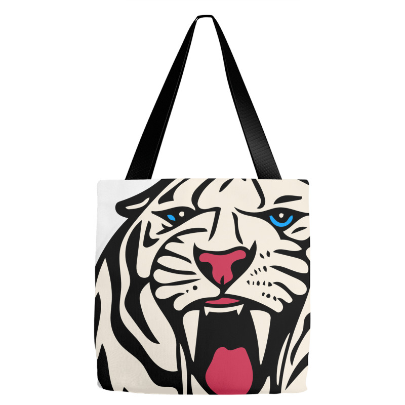 White Tiger Roar   White Tiger Tote Bags | Artistshot