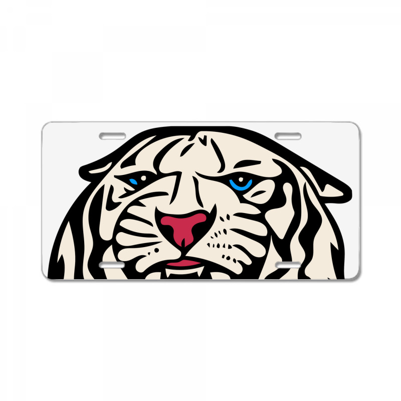 White Tiger Roar   White Tiger License Plate | Artistshot