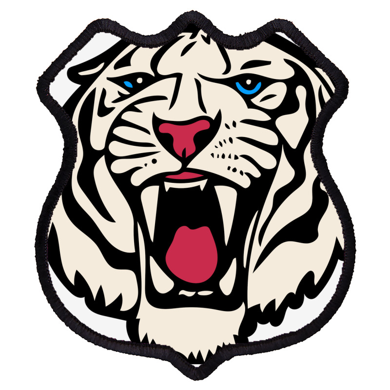 White Tiger Roar   White Tiger Shield Patch | Artistshot