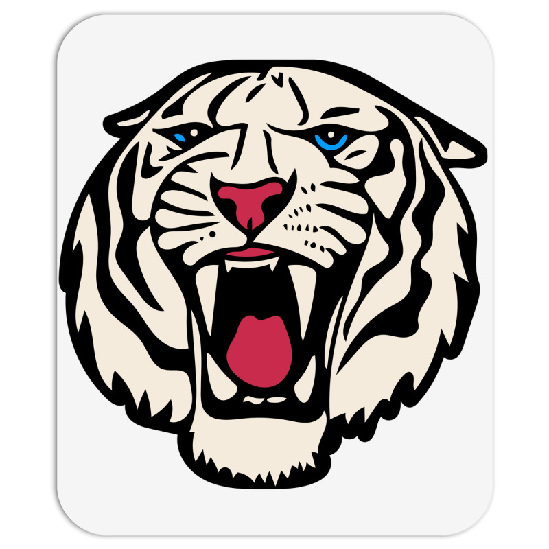 White Tiger Roar   White Tiger Mousepad | Artistshot