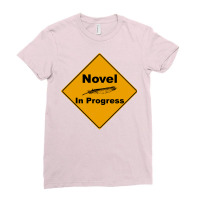 Caution Novel In Progress Aesthetic Ladies Fitted T-shirt | Artistshot