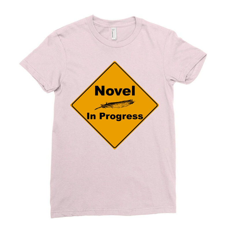 Caution Novel In Progress Aesthetic Ladies Fitted T-Shirt by thakursahucy | Artistshot