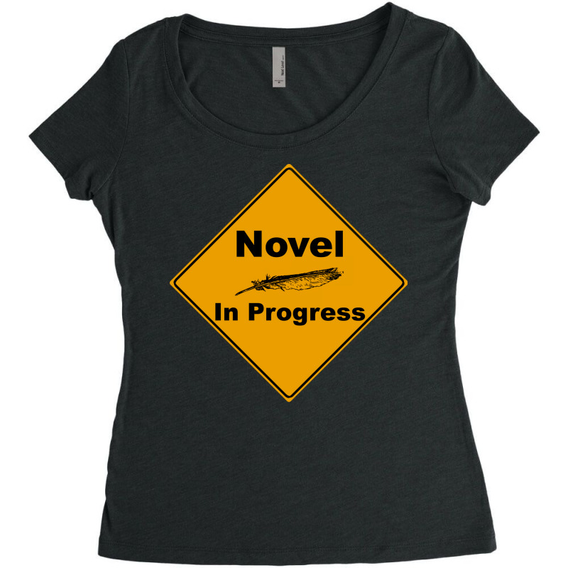 Caution Novel In Progress Aesthetic Women's Triblend Scoop T-shirt by thakursahucy | Artistshot