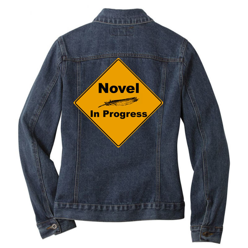 Caution Novel In Progress Aesthetic Ladies Denim Jacket by thakursahucy | Artistshot