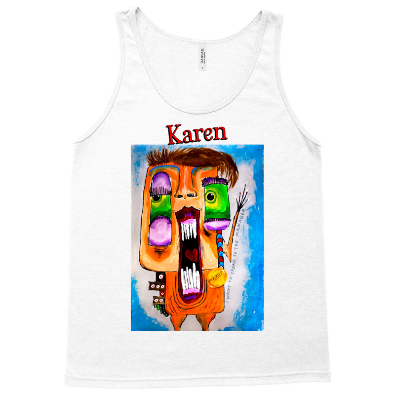 Karen   Red Text Tank Top | Artistshot