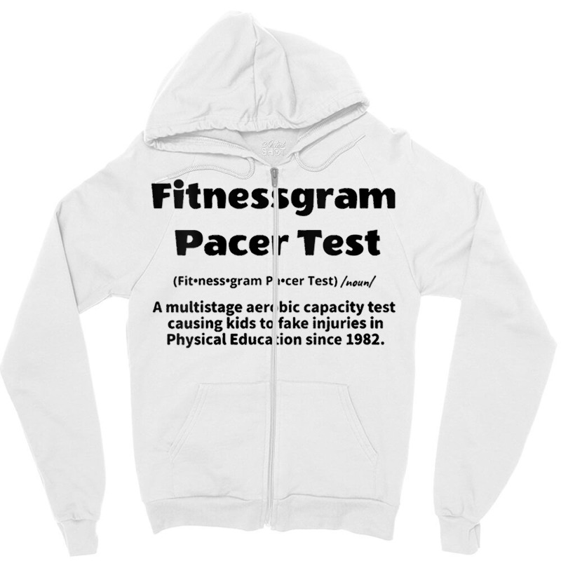 Womens Fitnessgram Pacer Test Fitness Testing V Ne Zipper Hoodie | Artistshot