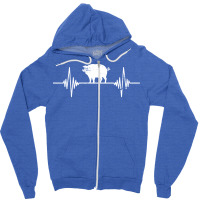 Heartbeat Pig Yellow Zipper Hoodie | Artistshot