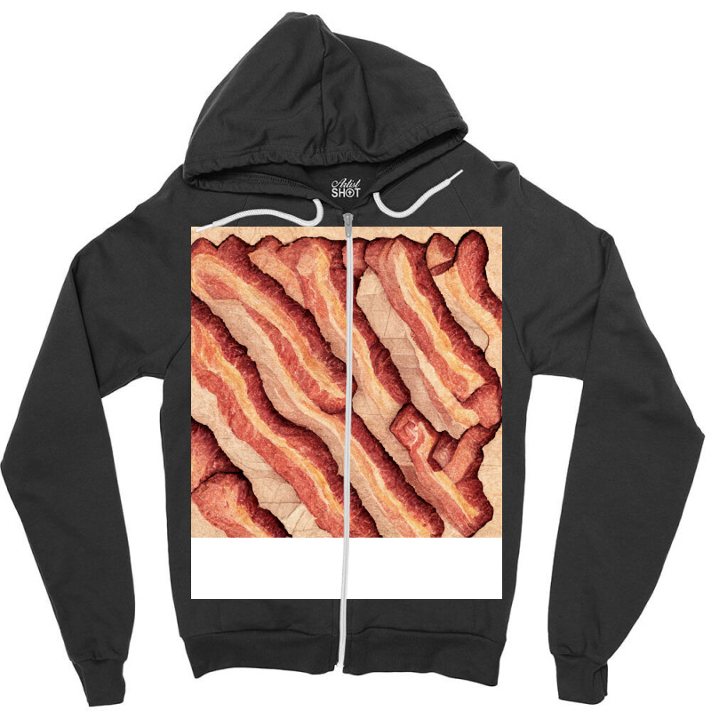 Isometric Bacon Art Gift Zipper Hoodie | Artistshot