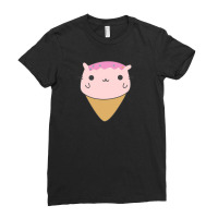 Sweet Cat Ice Cream Cone Ladies Fitted T-shirt | Artistshot