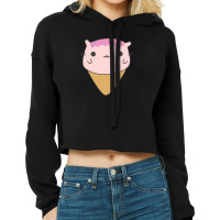 Sweet Cat Ice Cream Cone Cropped Hoodie | Artistshot