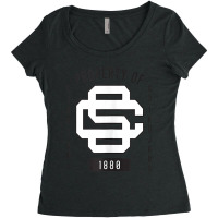 Trending Usc Fight On! Sc Interlock Go Trojans Bla Women's Triblend Scoop T-shirt | Artistshot