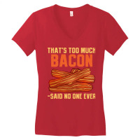 Bacon Pork Strips Foodie Bacon Lover Yellow Women's V-neck T-shirt | Artistshot