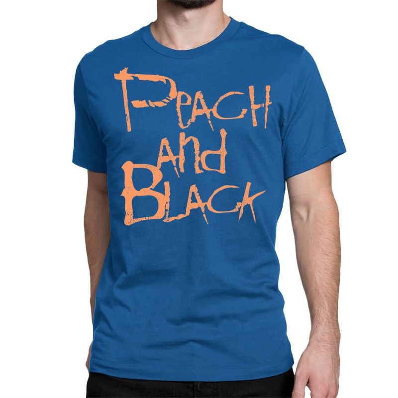 Peach And Black [worn Look] Classic T-shirt by callisborcukd | Artistshot