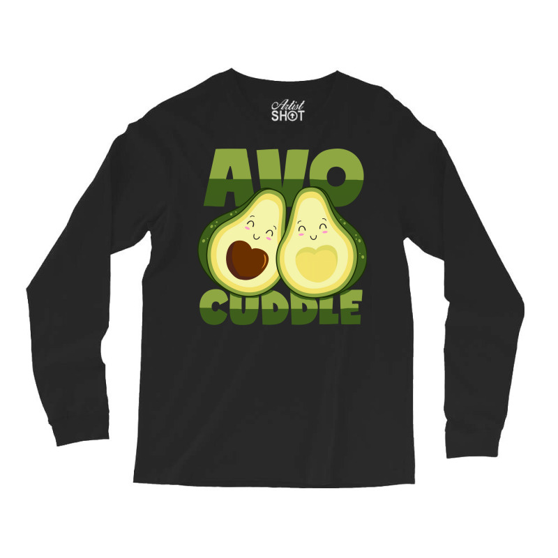 Avocado Hug Pun Cuddling Avocuddle Girl Long Sleeve Shirts | Artistshot