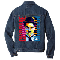 Charlie Chaplin Pop Art Men Denim Jacket | Artistshot