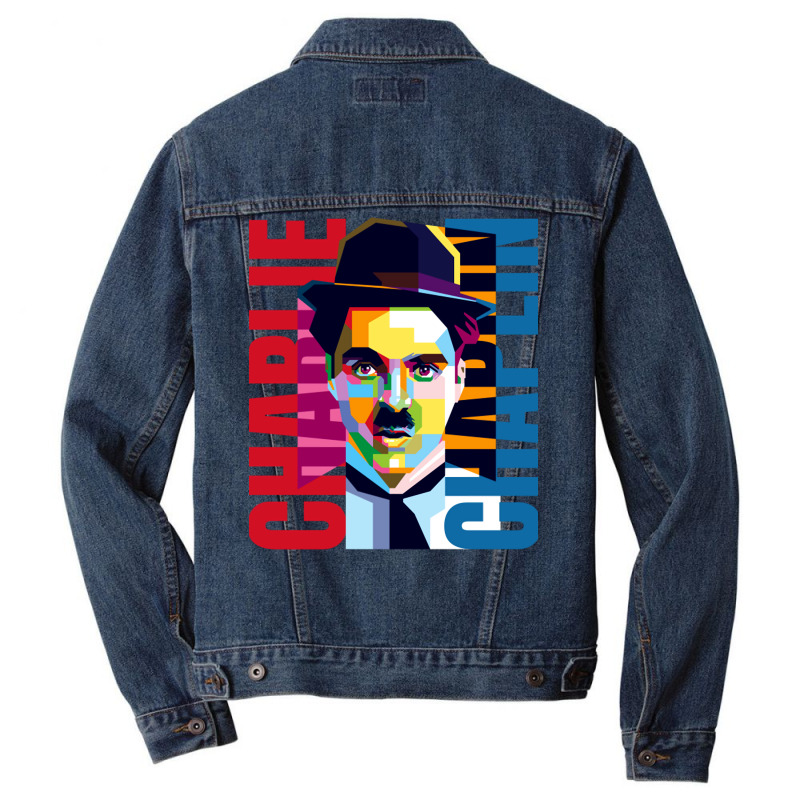 Charlie Chaplin Pop Art Men Denim Jacket by bouzoshadzirh | Artistshot