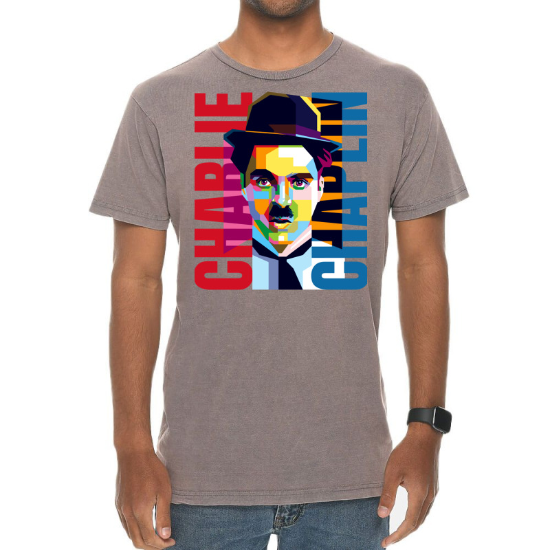 Charlie Chaplin Pop Art Vintage T-Shirt by bouzoshadzirh | Artistshot