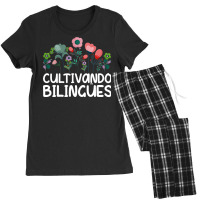 Cultivando Bilingües Spanish Teacher Spanish Teac Women's Pajamas Set | Artistshot